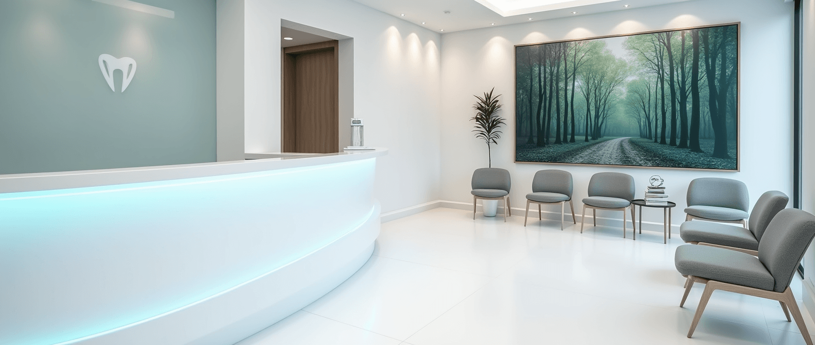 Recepción de clínica dental moderna