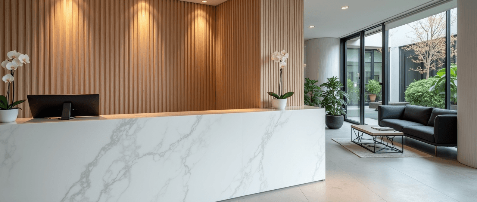 Recepción de hotel boutique moderno